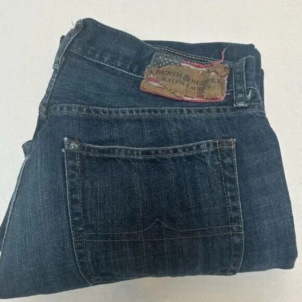 Denim & Supply Ralph Lauren Straight Distressed Jeans size 35
